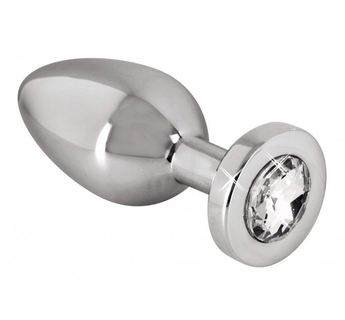 Анальная пробка с камнем You2Toys Jewel Buttplug, серебристая, Small