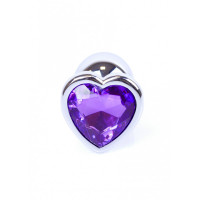 Анальная пробка S с фиолетовым камнем Jewellery