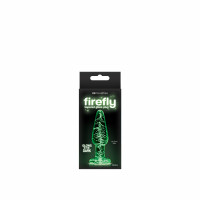 Анальная пробка стеклянная светящаяся NS Novelties FIREFLY GLASS TAPERED PLUG SMALL CLEAR
