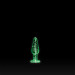 Анальная пробка стеклянная светящаяся NS Novelties FIREFLY GLASS TAPERED PLUG SMALL CLEAR