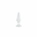 Анальная пробка стеклянная светящаяся NS Novelties FIREFLY GLASS TAPERED PLUG SMALL CLEAR