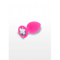 Анальная пробка Toy Joy Diamond Booty Jewel с камнем, розовый, Medium