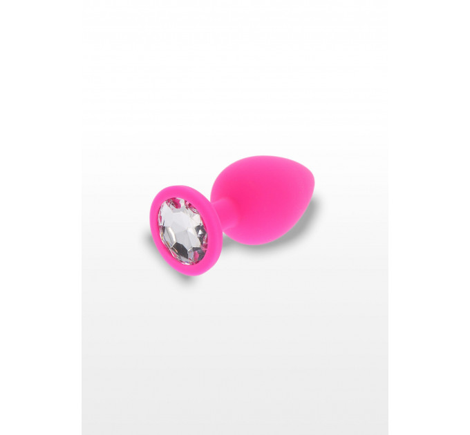 Анальная пробка Toy Joy Diamond Booty Jewel с камнем, розовый, Medium