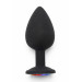 Анальная пробка Toy Joy Rainbow Booty Jewel с радужным кристаллом, черный, Large