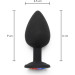 Анальная пробка Toy Joy Rainbow Booty Jewel с радужным кристаллом, черный, Large