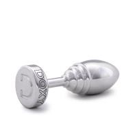 Анальна пробка ребриста Doxy Ribbed Butt Plug метал, срібляста