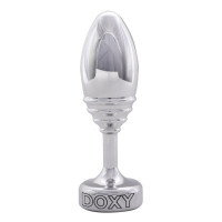 Анальна пробка ребриста Doxy Ribbed Butt Plug метал, срібляста