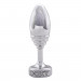 Анальная пробка ребристая Doxy Ribbed Butt Plug металл, серебристая
