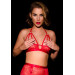 Бюстгальтер открытый OhMyG! Paris Half Bra кружевной, красный, L-XL