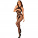 Комбинезон в крупную сетку Obsessive G332 с открытым доступом, черный, S/M/L