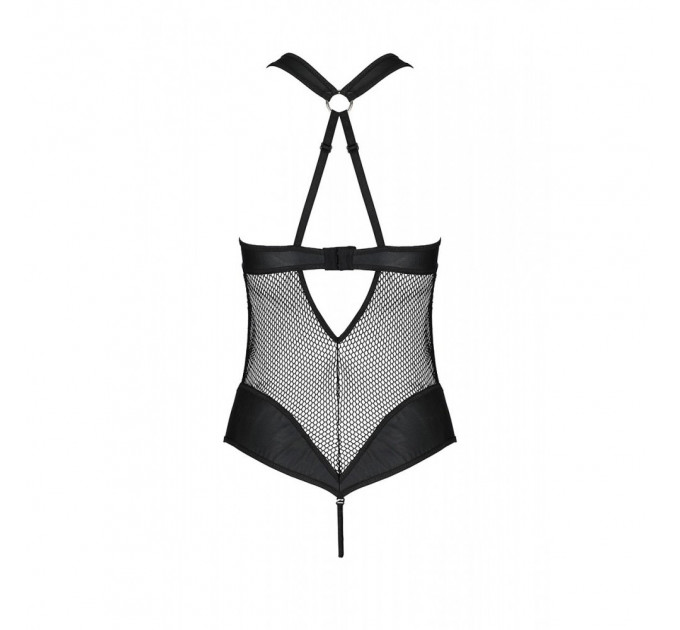 Боди с халтером и графическим узором Amanda Body black S/M-Passion