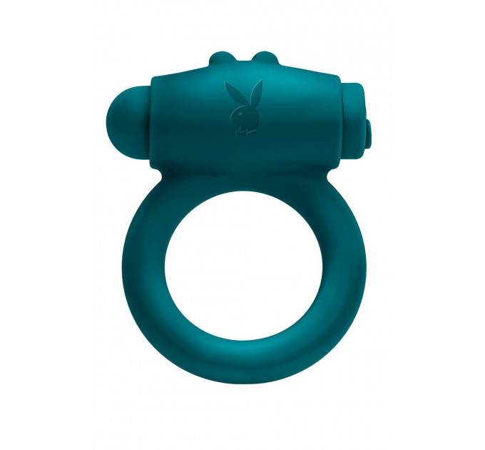 Ерекційне кільце з віброкулею Evolved Playboy Bunny Buzzer, зелене