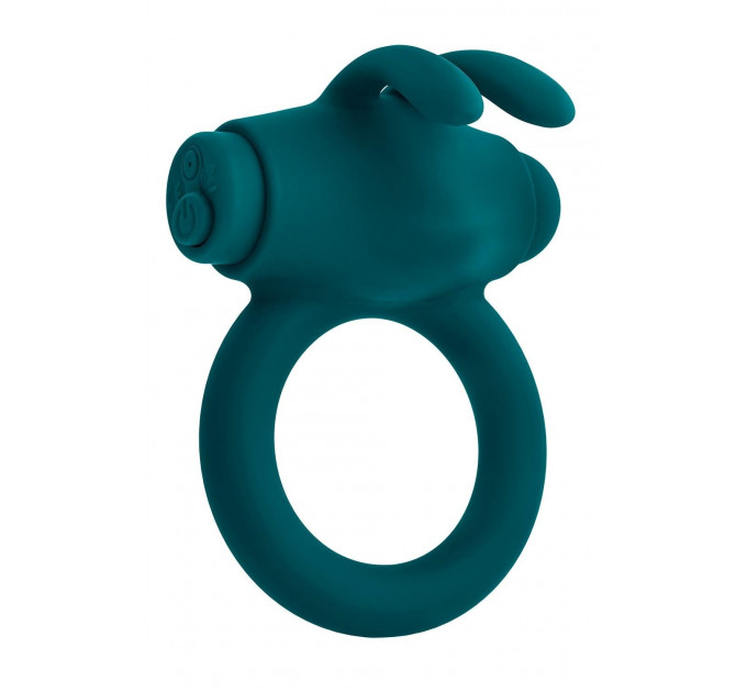Ерекційне кільце з віброкулею Evolved Playboy Bunny Buzzer, зелене