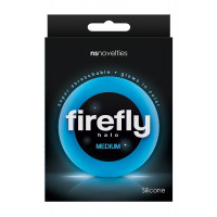 Эрекционное кольцо для пениса люминесцентное NS Novelties Firefly синее, М