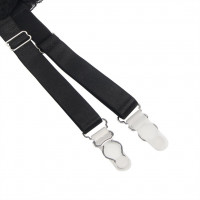 Комплект пояс для панчіх з трусиками StarNight мереживний, чорний, XS-S