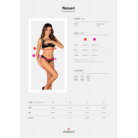 Комплект сетка XS/S Nesari Obsessive, с открытым доступом, черный