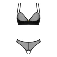 Комплект сетка XS/S Nesari Obsessive, с открытым доступом, черный