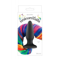 Коническая анальная пробка с хвостом NS Novelties Unicorn Tails, разноцветный Коническая анальная пробка с хвостом NS Novelties Unicorn Tails, разноцветный