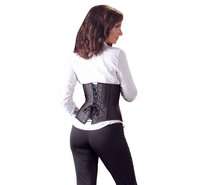 Корсет с открытым бюстом, L, Cottelli Collection Party Corset Open Cup на талию, черный