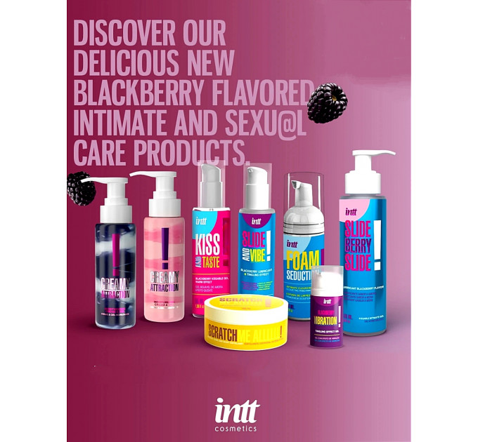 Крем-гель для тела Intt Creamy Attraction Blackberry, для поцелуев, 100 мл