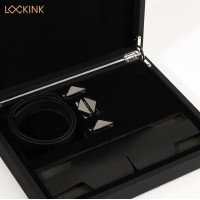 Маска кожаная на глаза Черная Lockink