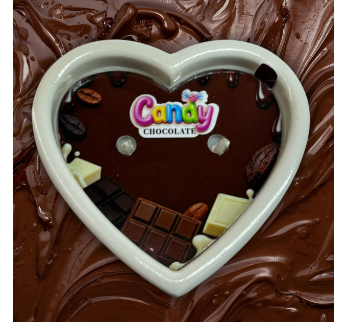 Масажна свічка з ароматом шоколаду Candy Chocolate у формі серця, 70 мл