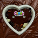 Масажна свічка з ароматом шоколаду Candy Chocolate у формі серця, 70 мл