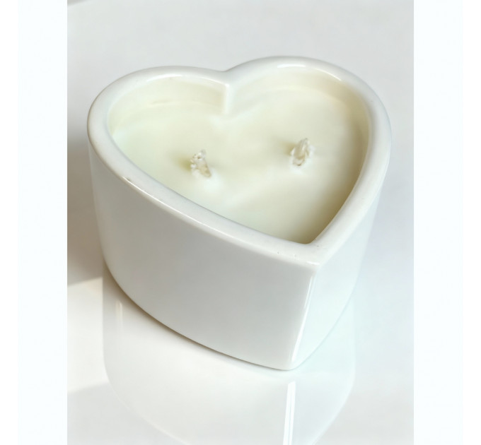 Масажна свічка з ароматом шоколаду Candy Chocolate у формі серця, 70 мл