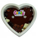 Масажна свічка з ароматом шоколаду Candy Chocolate у формі серця, 70 мл