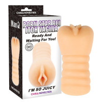 Мастурбатор вагина Chisa Man Q Porn Star Rei Itoh, телесная, 14 см х 8 см