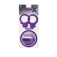 Набор DreamToys Bondx наручники и скотч, фиолетовый