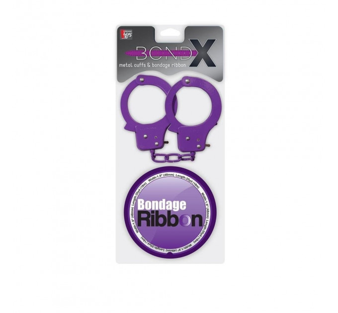 Набор DreamToys Bondx наручники и скотч, фиолетовый