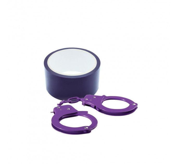 Набор DreamToys Bondx наручники и скотч, фиолетовый