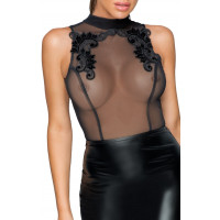 Платье с декоративной вышивкой Noir Handmade F222 черное, XL