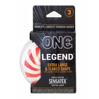 Презервативы латексные ONE Legend большого размера (цена за упаковку, 3 шт.) Презервативы латексные ONE Legend большого размера (цена за упаковку, 3 шт.)