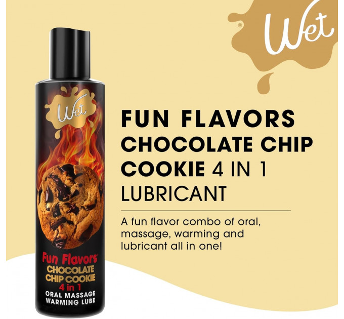 Съедобный лубрикант 4 в 1 WET Warming Desserts Baked Gooey Chocolate Chip Cookie 89 мл