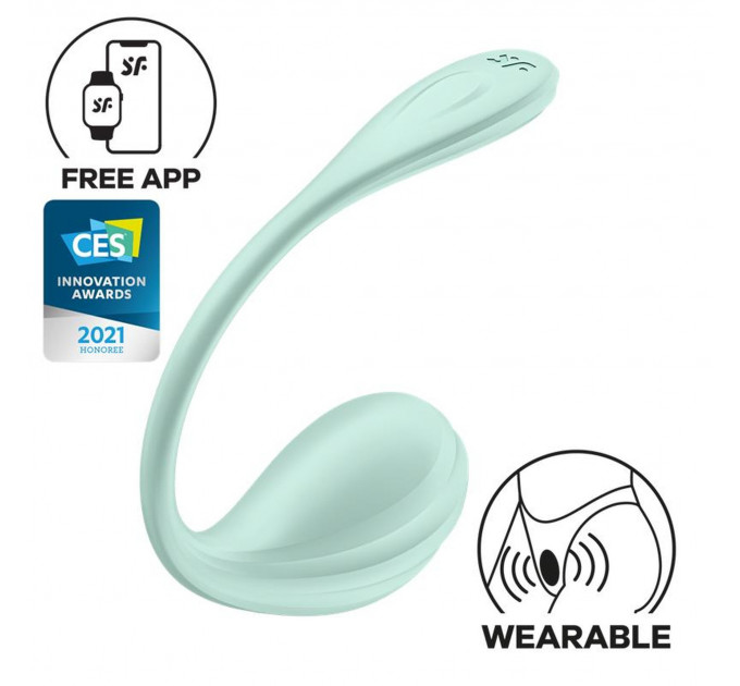 Смарт вібро-яйце Satisfyer Smooth Petal, м'ятний