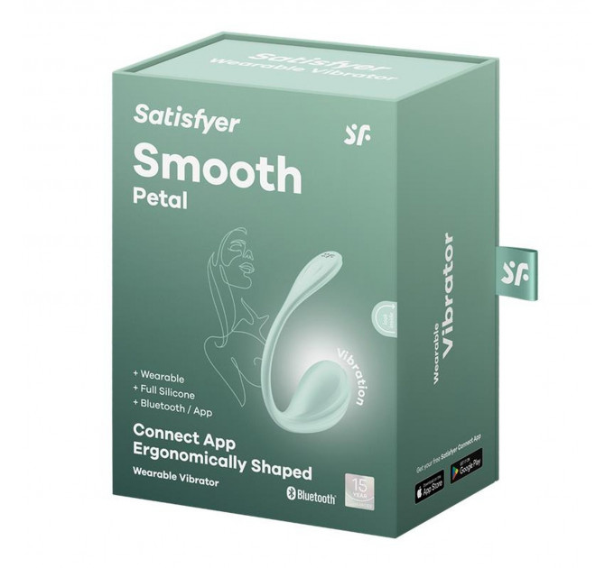 Смарт вібро-яйце Satisfyer Smooth Petal, м'ятний