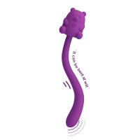 Точечный вибратор для клитора Pretty Love Cute Bear Flirting Stick гнущийся, 13.3 х 1.2 х 2.4 см