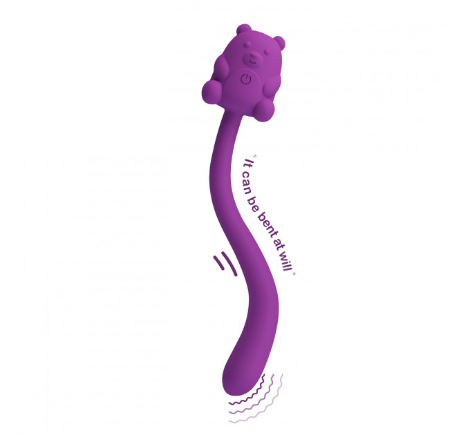 Точковий вібратор для клітора Pretty Love Cute Bear Flirting Stick гнучкий, 13,3 х 1,2 х 2,4 см