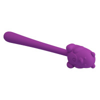 Точечный вибратор для клитора Pretty Love Cute Bear Flirting Stick гнущийся, 13.3 х 1.2 х 2.4 см