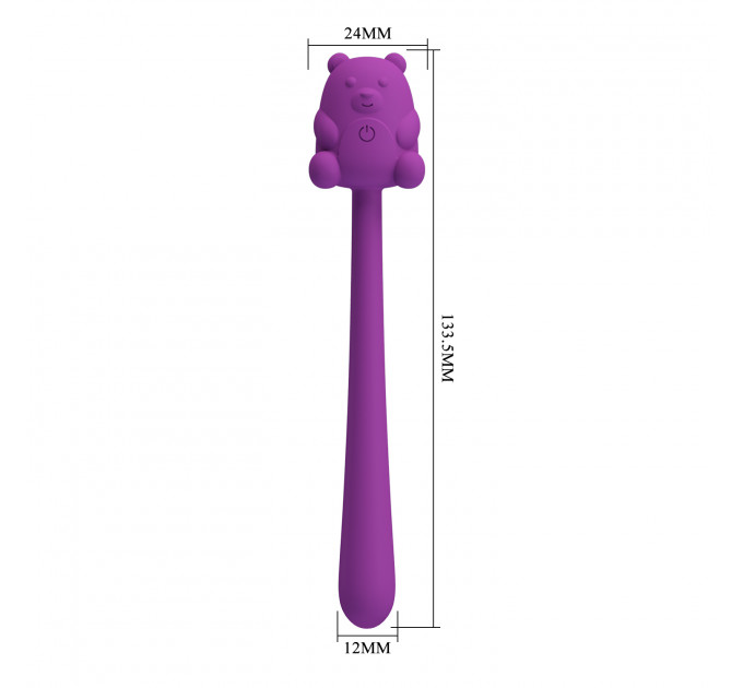Точковий вібратор для клітора Pretty Love Cute Bear Flirting Stick гнучкий, 13,3 х 1,2 х 2,4 см