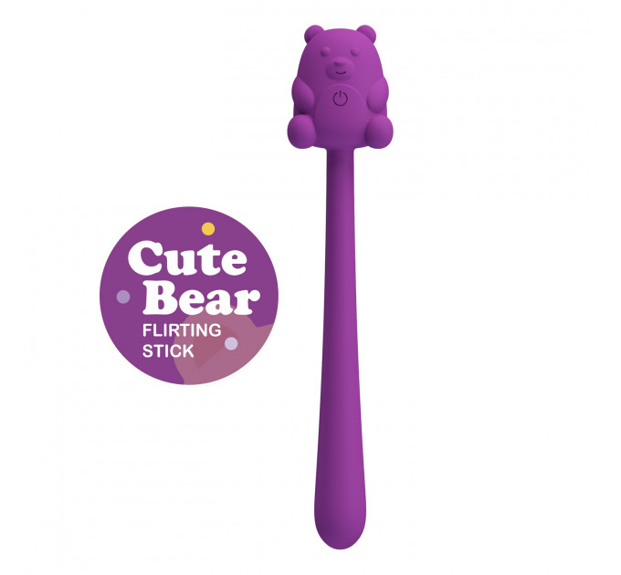 Точковий вібратор для клітора Pretty Love Cute Bear Flirting Stick гнучкий, 13,3 х 1,2 х 2,4 см