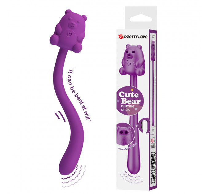 Точковий вібратор для клітора Pretty Love Cute Bear Flirting Stick гнучкий, 13,3 х 1,2 х 2,4 см