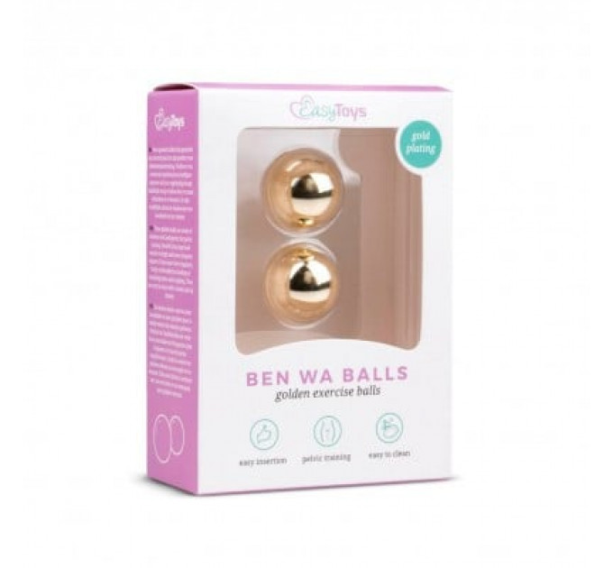 Вагинальные шарики Gold ben wa balls, 22 мм