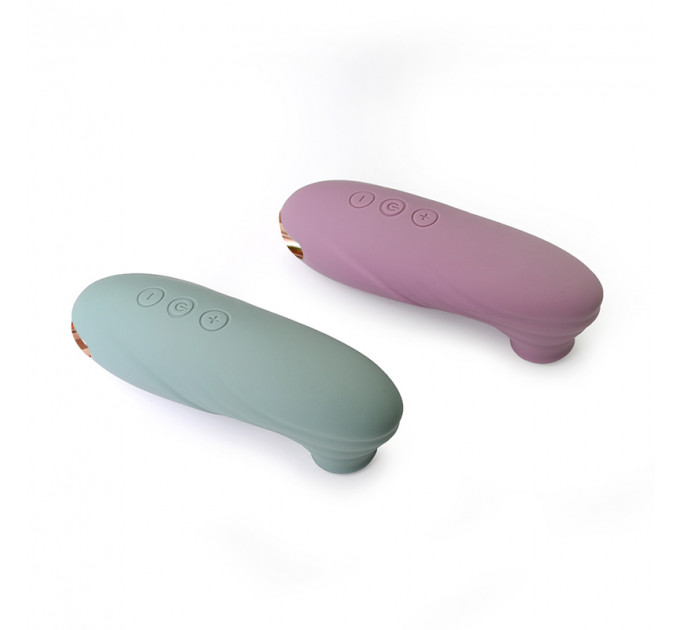 Кліторальний вібратор Sweet Em з вакуумом, сіро-фіолетовий, 11 см