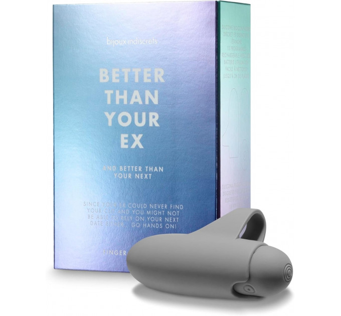 Вібратор на палець Better Than Your Ex by Bijoux Indiscrets сірий