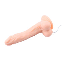 Вібратор реалістичний на присосці Chisa Ballsy Super Cock, бежевий, 22 х 3.6 см