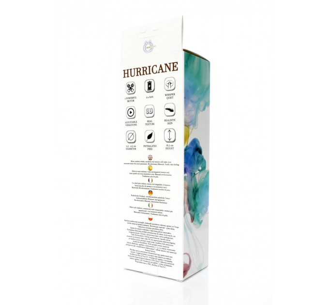 Вибратор реалистичный HURRICANE, киберкожа