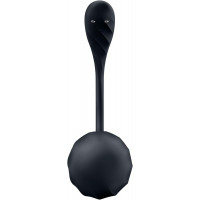 Вібратор у трусики Satisfyer Ribbed Petal з додатком та пультом, чорний